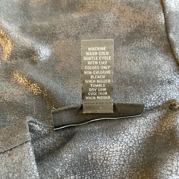 I.N.C International Concepts Black Cotton Rayon Short Sleeve Top size L - Picture 12 of 12